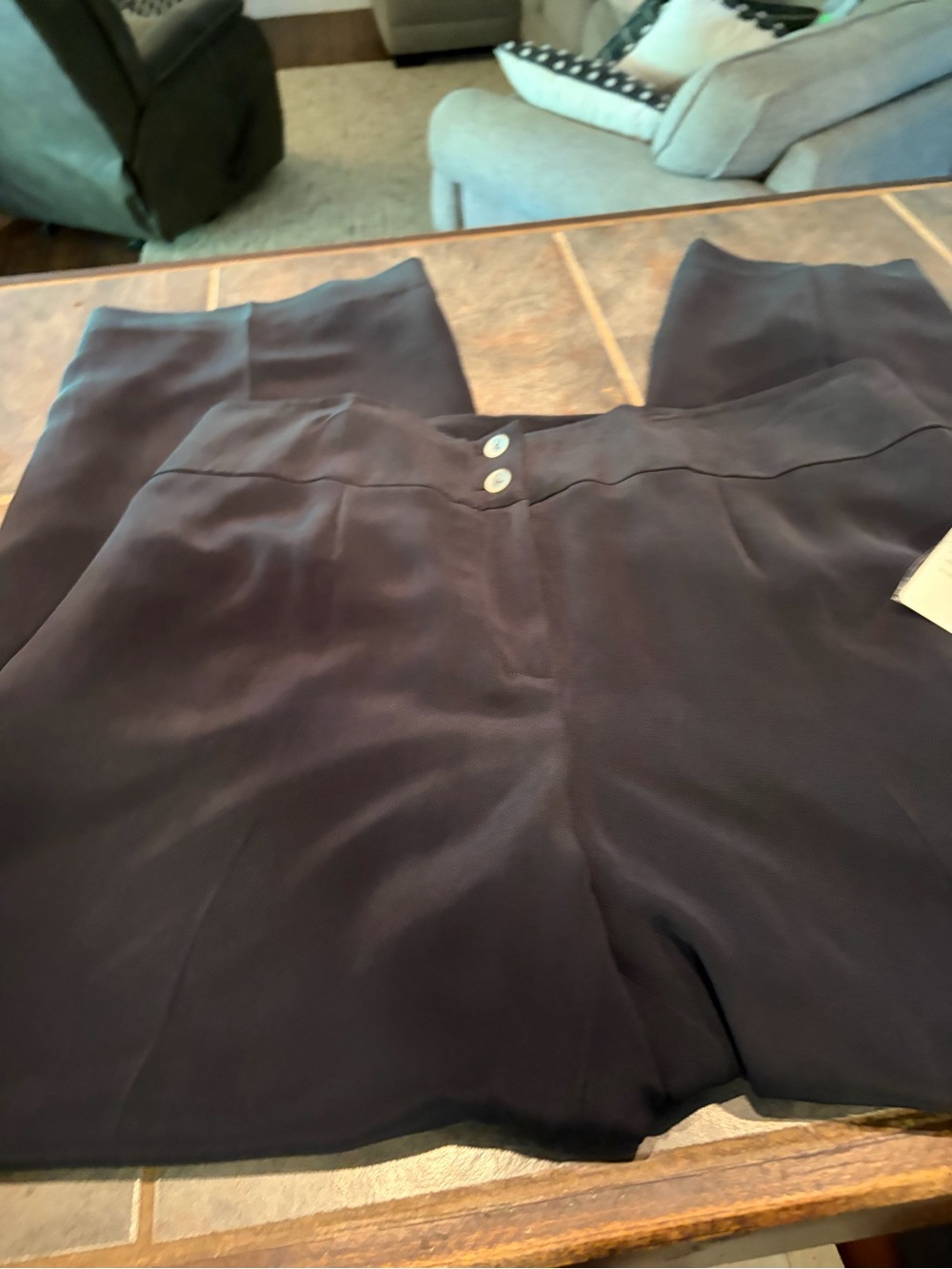NWT Jones New York Wide-Leg High-Waist Trousers -100% silk yarn